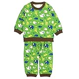 ベビー パジャマ 男の子 長袖 裏起毛 腹巻付 ルームウェア 上下セット 赤ちゃん 秋冬 グリーン-GR 80cm