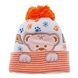 カシミヤ ベビー冬着帽子　可愛い帽子　幼児着　寒さ抵抗　暖かいハット　手作り　トレンディ　オレンジ