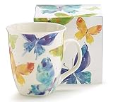 Animewild Woodland Butterflies Porcelain Mug, 16 oz. [並行輸入品]