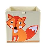 Canvas Storage Box NEWSTYLE Foldable Canvas Storage Bin 13 inch Toy Cube Bin Large Nursery and Toy O