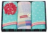 日繊商工 OLIVEdesOLIVE home カリーノ (フェイスタオル3枚・コースター) ブルー OD-1571