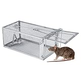 ネズミ捕り ネズミ捕獲器 ネズミ取り 金属 ネズミ 駆除 折り畳み式 ネズミ捕り器 人道的 無毒無害 細菌伝染防止 家庭菜園 設置簡単 再利用可能 27 * 14 * 12cm