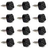 SODIAL(R)6ペアの黒いヒールプレート　ハイヒール　10 x 11 mm 604スタイル