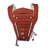 おんぶ紐　ベビーキャリア　抱っこひも　ヒップシート　多機能　赤ちゃん　新生児　通気性　多機能　ポケット付き (オレンジ)