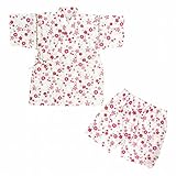 甚平 ベビー 女の子 桜柄 上下セット じんべい じんべえ ホワイト 95