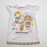 アンパンマン 天竺 アンパンマンガール 半袖Ｔシャツ　90ｃｍ/95ｃｍ （TA3277) (90cm, ホワイト)