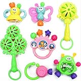Gzq Baby Rattleおもちゃ7 Piece Musical Instruments Hand Shaker Bell Jingle Ball Toyセットfor Toddlers子