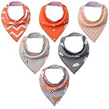 Baby Bandana Drool Bibs - Cute Design for Girls 100% Organic Cotton for Drooling and Teething Perfec