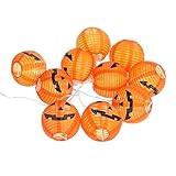 ハロウィン かぼちゃ led パンプキン ライト 電池 イルミネーション ソーラー式 電球 10LED ハロウィンランタン クリスマス ツリー 照明飾り イルミネーション 屋外 室内 1.2m ハロウ