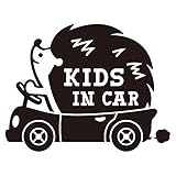 imoninn KIDS in car ステッカー　【パッケージ版】　No.37　ハリネズミさん　（黒色）