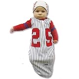 SOZO（ソゾ）☆2013☆メジャーリーグキャップ付スリーパー（野球ユニフォーム）☆出産祝いに最適★スリーパー,ベビー,男の子,出産祝い,アフガン【並行輸入】