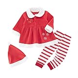 AvaCostumeベイビーズクリスマスパーティー衣装3pcsの服セット、女の子 18M