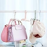 Binmer ( TM )クリエイティブ回転フックベルトネクタイバッグスカーフクローゼットオーガナイザーホルダーハンガーラック 9.5*7*12.5cm ピンク Binmer(TM)