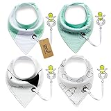 iZiv 4枚ベビービブ【食事用スタイ】防水よだれかけベビー0-2歳（カラー3）