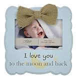 Fetco Home D?cor Frame Gaia Love You To The Moon And Back Wall Art, 6" x 4", Baby Blue [並行輸入品]
