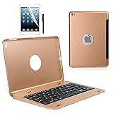 iPad Mini 4キーボードケース、KVAGOスリムアルミ仕上げハードプラスチックシェルC...