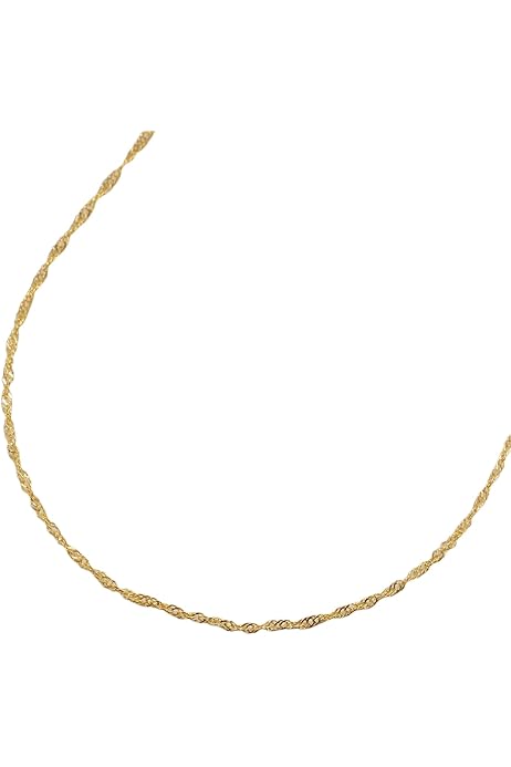 Amazon | [スペランツァ] K24 純金 スクリュー チェーン ネックレス  