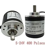 エンコーダー 元 AB 相 5-24v 400 パルス 増分の光学式ロータリーエンコーダー 本体サイズ 39 * 35.5 mm NPN 出力