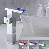 洗面水栓　洗面蛇口　蛇口　LED　混合水栓　3色LED　水栓　洗面ボール用　水流発電　現代的　真鍮製