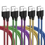 SCHITEC USBケーブル タイプC USB-AからUSB-C 急速充電ケーブル usb c a ケーブル 2.4A/5V 高耐久 PVC素材 断線防止 5色 2メートル 5本セット Samsung Galaxy Huawei Android各種他対応(5本セット・２ｍ・TypeC)