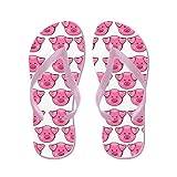 lplpolキュートピンクPigsサンダルFlip Flops for Kids大人用ユニセックスビーチサンダルプールシューズパーティースリッパブラックピンクブルーベルトfor Chosen カラー: