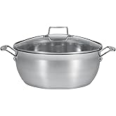 Scanpan Impact Stainless Steel Stew Pot with Glass Lid, 32 cm/8.5 Litre, Induction Compatible, Dishwasher Safe, Made from 100