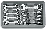 GearWrench 9520 10 Piece Metric Stubby Combination Ratcheting Wrench Set [並行輸入品]