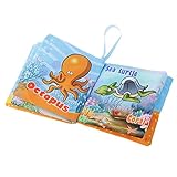 【ノーブランド品】カラフル　キュート　布帳　ソフト　赤ちゃん　幼児　教育玩具　贈り物　全6テーマ - オーシャン