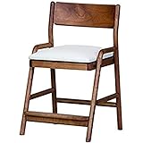 ISSEIKI 学習チェア【完成品】子供用 幅45cm ミディアムブラウン（アルダー材） FIORE DESK CHAIR (MBR/WH) ダイニング キッズチェア 木製 無垢 こども用 高さ調整 学習