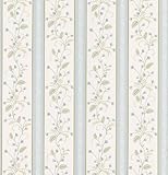 Brewster 980-69951 Mirage Silks Bud Toss Stripe Wallpaper, 20.5-Inch by 396-Inch, Blue by Brewster