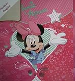 Disney Twin Size Reversible Super Soft Micro Fiber and White Plush Blanket, Sweet Minnie [並行輸入品]