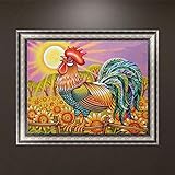 nnda Co DIY 5d Cockダイヤモンド刺繍絵画クロスステッチクラフトホーム壁装飾キット