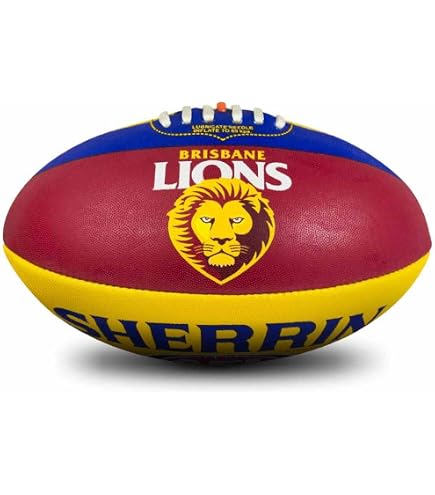 Ballon De Football Australien SHERRIN - Taille 5 - Réplique Officielle AFL - Rouge