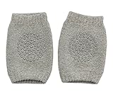 かわいいコットンのベビーレッグウォーマー膝パッド/ Protect-グレー