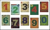 The Kids Room by Stupell Distressed Numbers 10-Pc. 8x10 Rectangle Wall Plaque Set [並行輸入品]