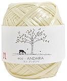 ハマナカ エコアンダリヤ クラフト 並太 col.168 クリーム 系 40g 約80m 0200