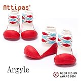 (アティパス) ATTIPAS 赤ちゃんの足にピッタリなベビーシューズ ARGYLE RED13725 BABY L(約12.5cm) ARGYLE(RED)