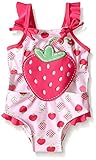Sol Swim Little Girls' Toddler Gingham Patch Connector Swimsuit Pink 4T [並行輸入品]