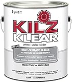 Kilz Klear multi-surface Stain Blocking内部/外部ラテックスプライマー/ Sealer、クリア、1ガロン 1 Gallon L220101 1
