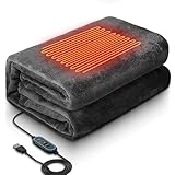 電気ブランケット 電気毛布 【三段階温度調整 LEDディスプレイ表示】 掛け敷き兼用 USB給電式 電気ひざ掛け タイマー機能
