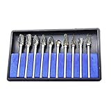 TASP 10 PC Dremel ロータリーバリタングステンカーバイドのミリングカッター刻印ビットに設定されます。