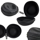 Earphone Storage Case - Durable Shock Resistant EVA Protective Hard Shell Case in Classic Black Comp