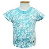 (ポスター) POSTAR　ボタニカル総柄 Tシャツ 杢ブルー　130cm