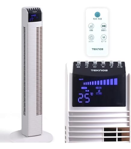 Amazon | TEKNOS 省スペースタワー扇風機 リモコン TF-910R | TECHNOS
