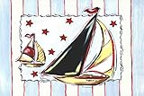 Marmont Hill sailboat-blue印刷on Wrappedキャンバス 24" x 16" MH-REEQUA-66-C-24
