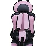 [Jiyaru]チャイルドシート 激安 座席 1-12歳子供チェアシート カーシート キッズチェア 便利 取り付け ピンク S