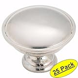Amerock BP14403-SCH Satin Chrome Round Ring Cabinet Knob - 1-5/16" Diameter - 25 Pack [並行輸入品]