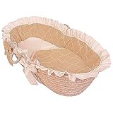 Hoohobbers Ruffled Moses Basket, Ecru by Hoohobbers