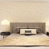 (ハンメロ)HANMEROリビング 部屋 ふすま diy リフォーム用おしゃれな波柄壁紙 のりなし はがせる フリース 1ロール（53cm×10m）ベージュ