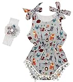 DQdqベビー女の子2ピースポンポンBodysuits withヘッドバンド100 %コットン